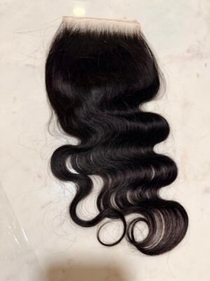 16” 5x5 Closure Indian Hair Body Wave