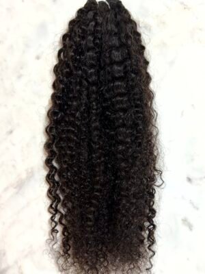 Tight coiled curly Indian hair extensions
