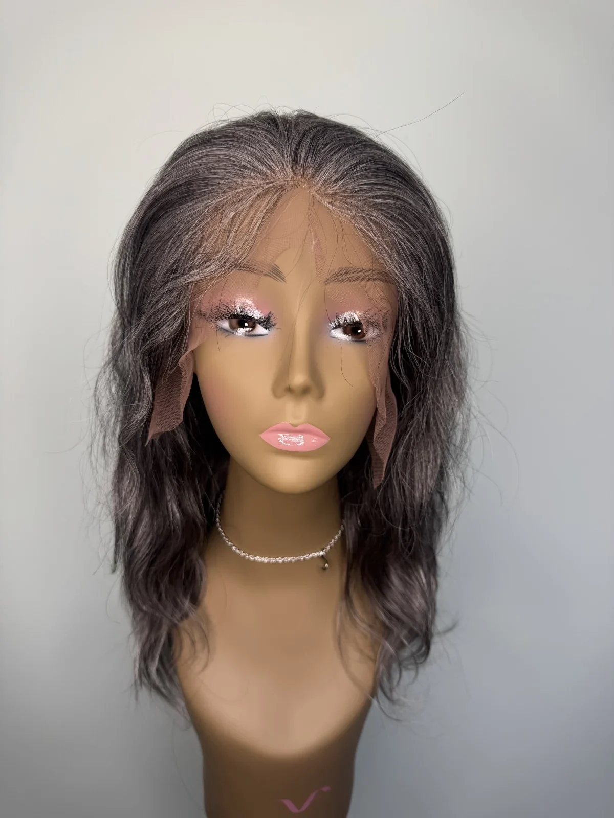 Brazilian Body Wave Lace Front Wig (12”) – Salt & Pepper (1B/Gray Blend) | 150% Density |