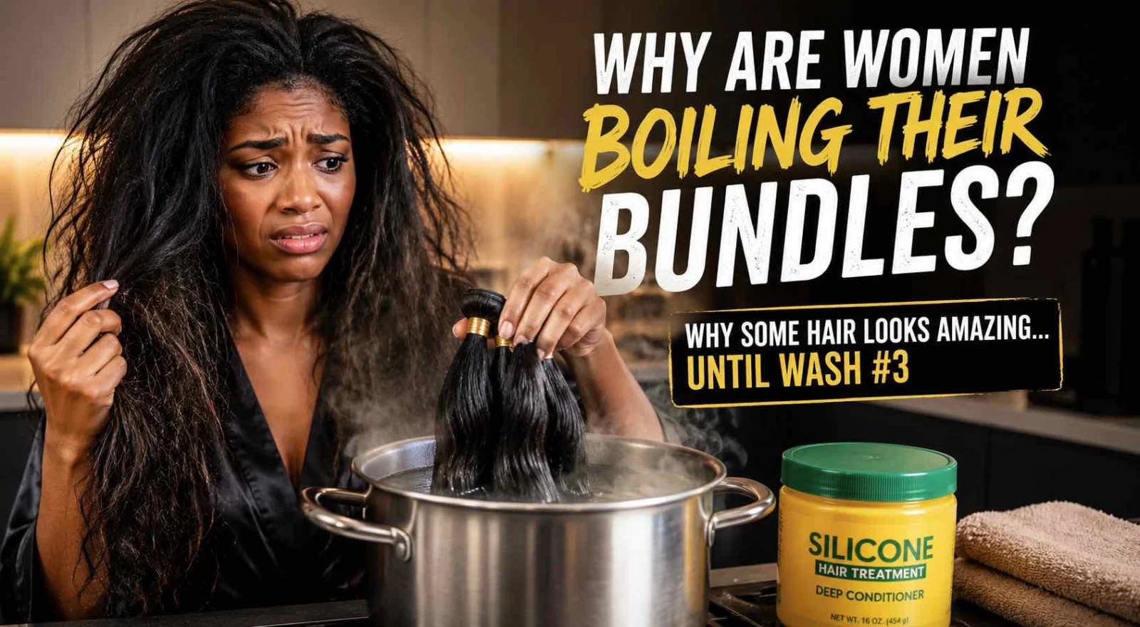 Why are women boiling bundles?