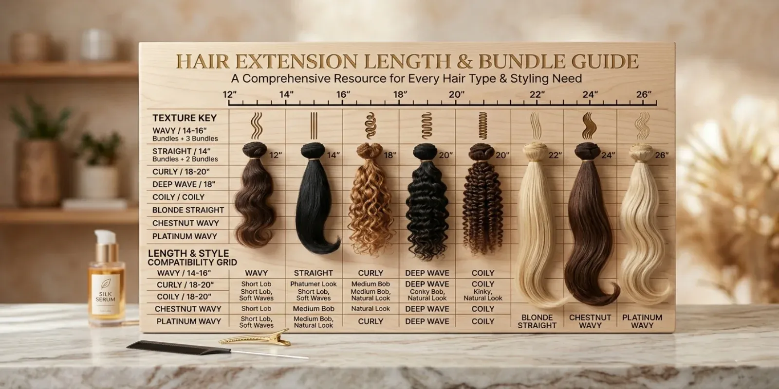 Hair Extension Length Chart