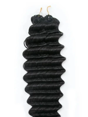 Black Deep Wave Feather Crochet Hair